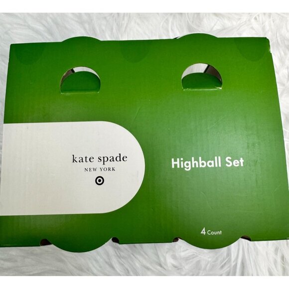 Kate Spade x Target New York Highball Glass Set - 4 Count BPA-Free Multicolor Bo - Picture 2 of 7